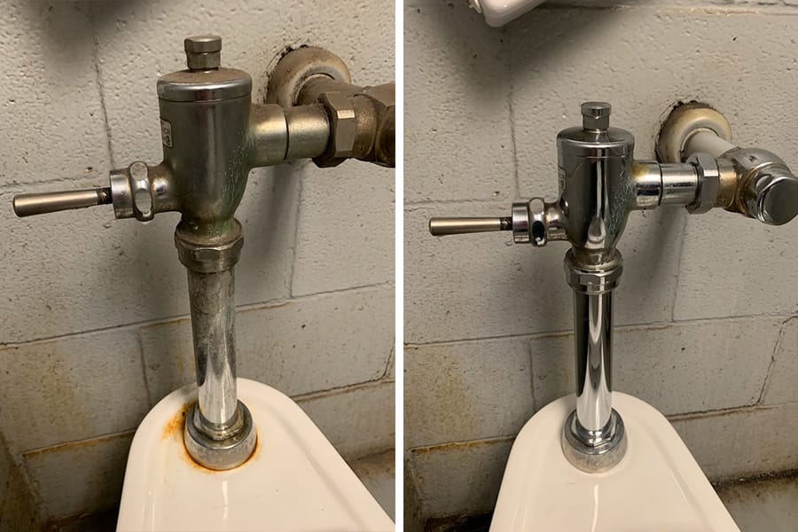 Restroom Cleaning Tulsa BEFORE & AFTER 2